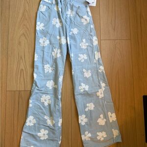 Floral Blue Pants